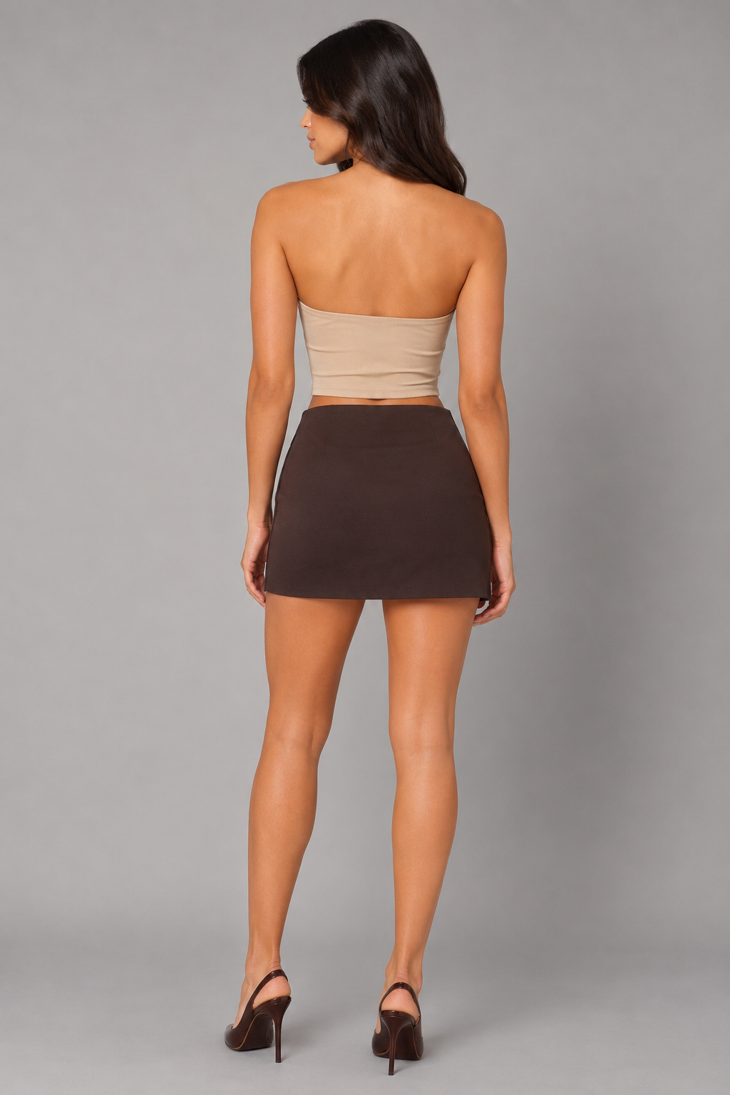 Pleated Asymmetrical Skort