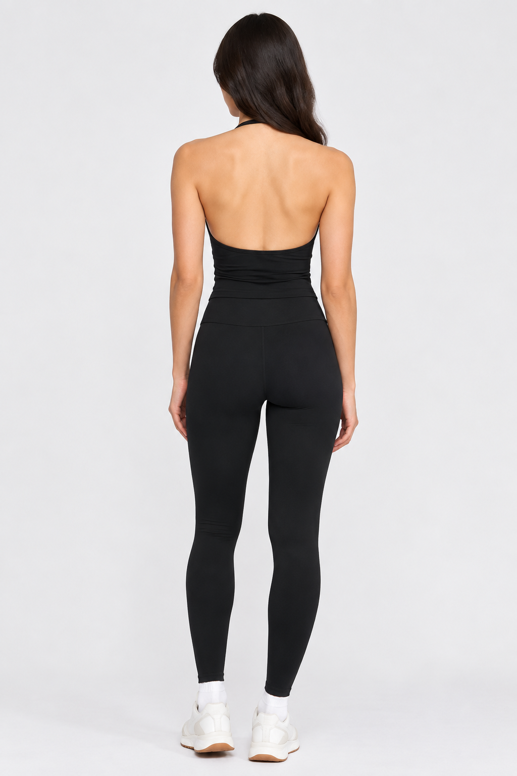 CONJUNTOS DE 2 PIEZAS: TOP HALTER Y PANTALONES DE YOGA LEVANTA GLÚTEOS