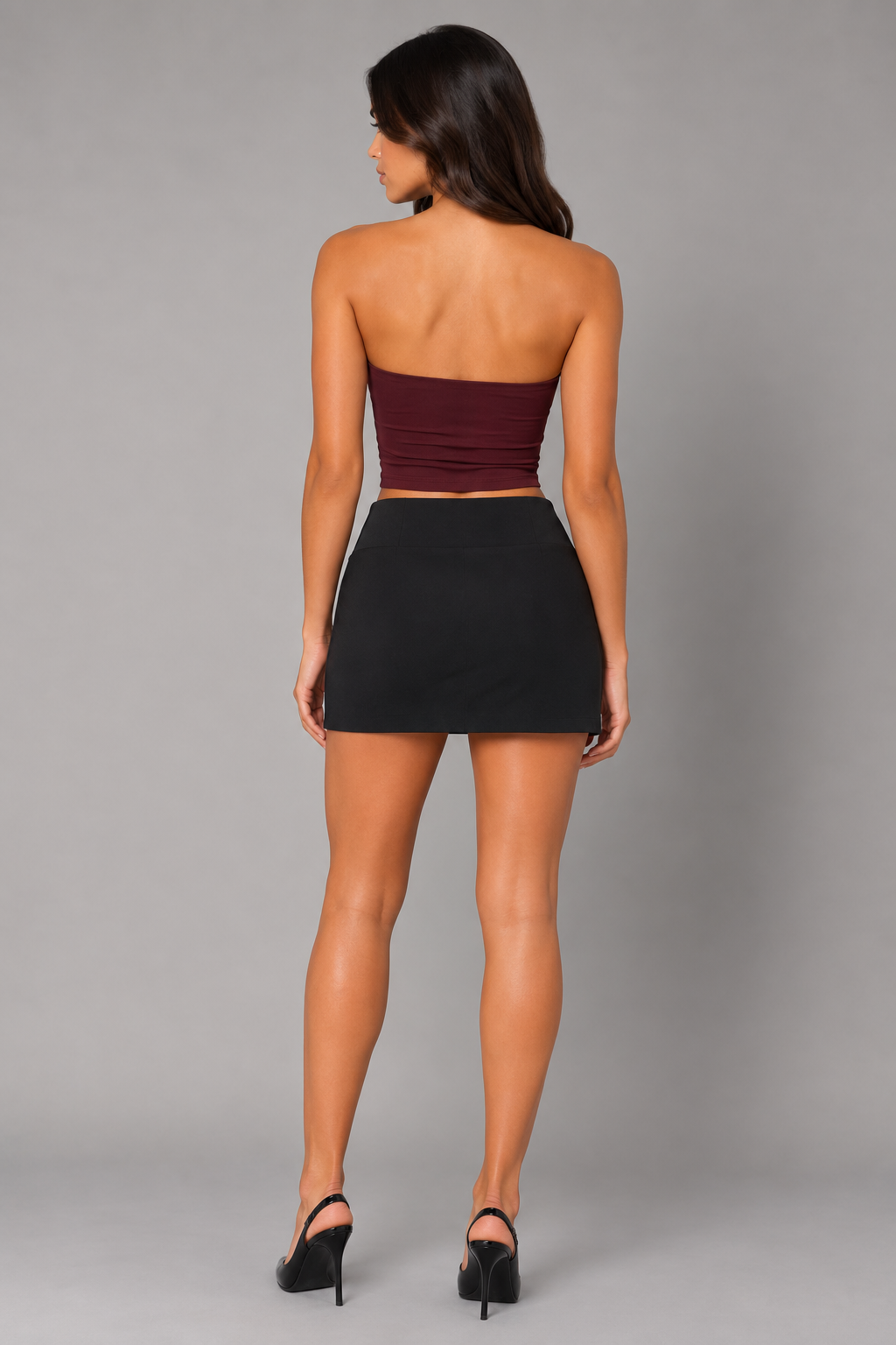Pleated Asymmetrical Skort