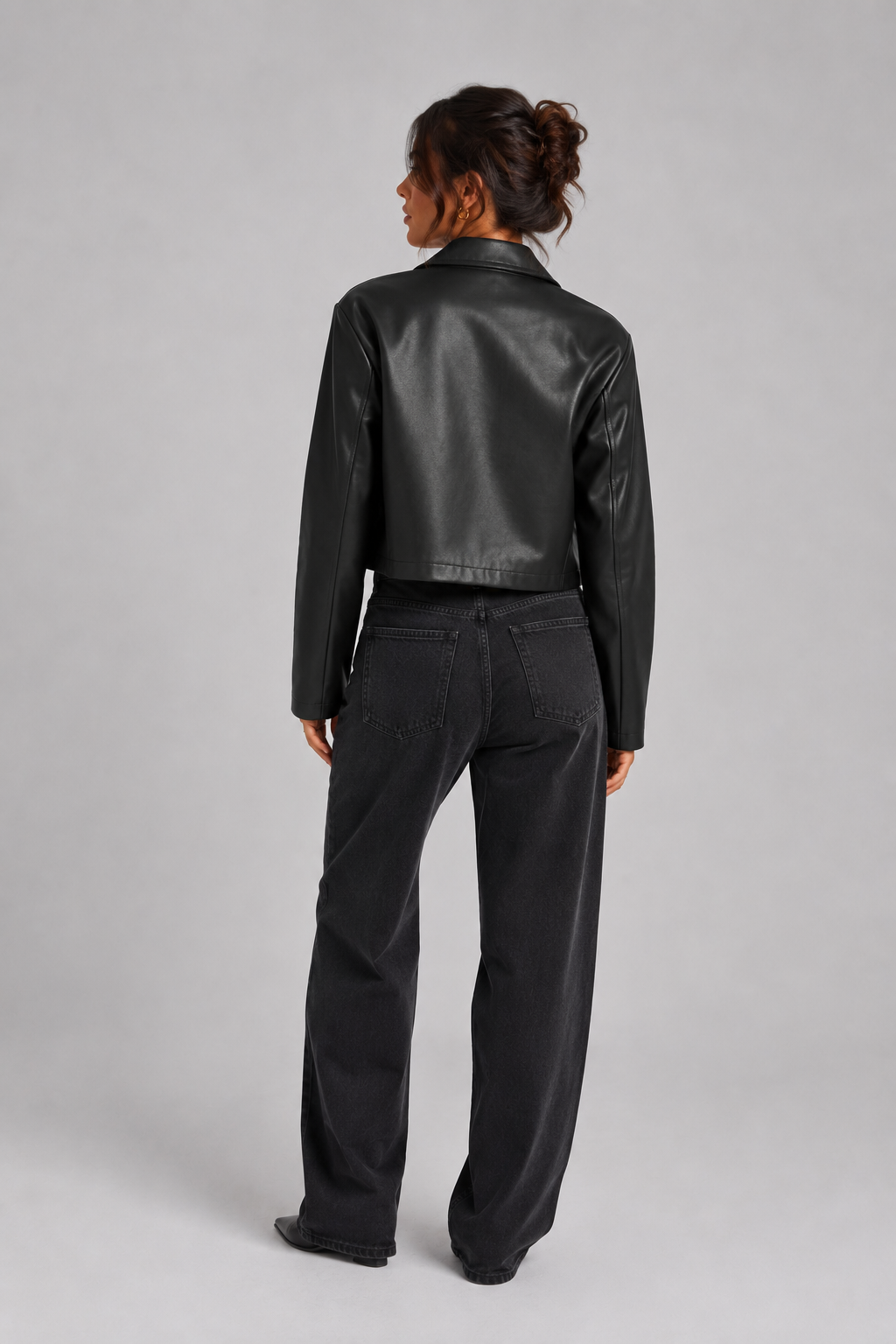 Black leather jacket